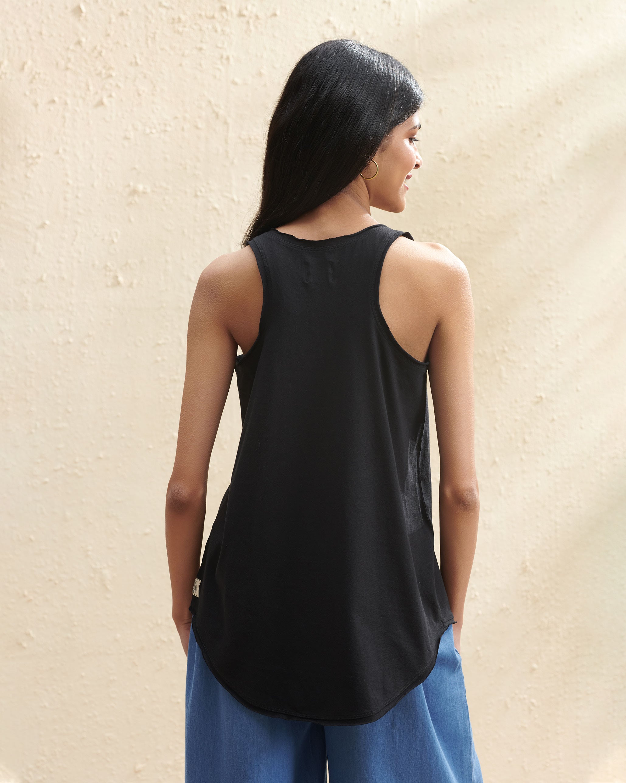 Ukiyo Racerback Tank - Black