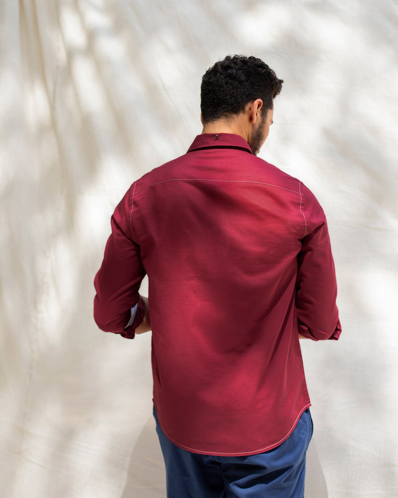 Musafir Pocket Shirt - Red