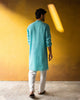 Neckband Kurta - Sea Blue