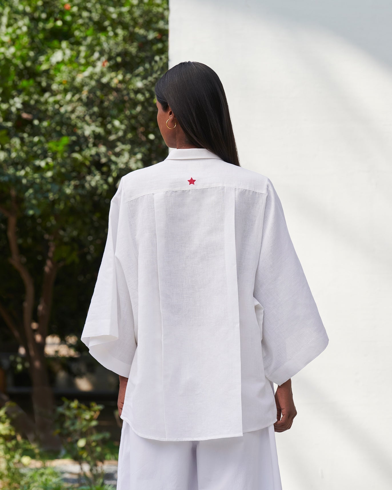 Drop Armhole Shirt - White