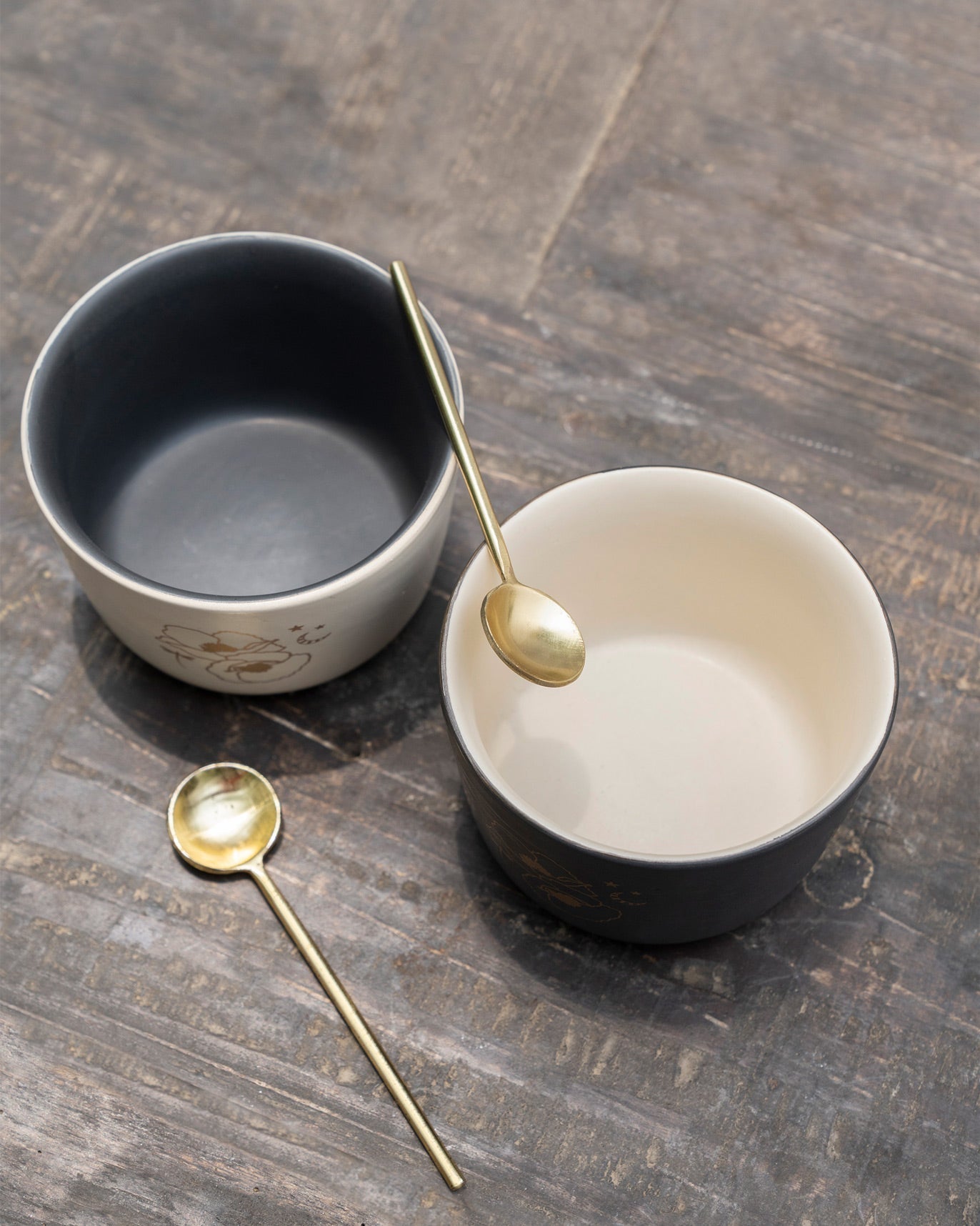 Poppy Bowls with Spoons (Set of 2)