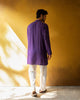 Front Pleat Kurta - Purple & Green