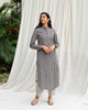 Basic Long Length Kurta - Grey & Black