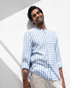 Nawab Shirt - Blue Stripe