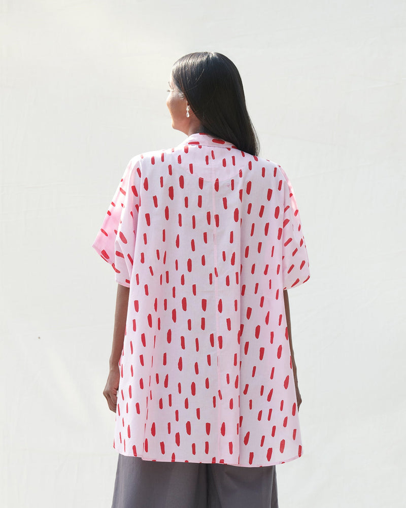 Kaftan Shirt - Pink & Red