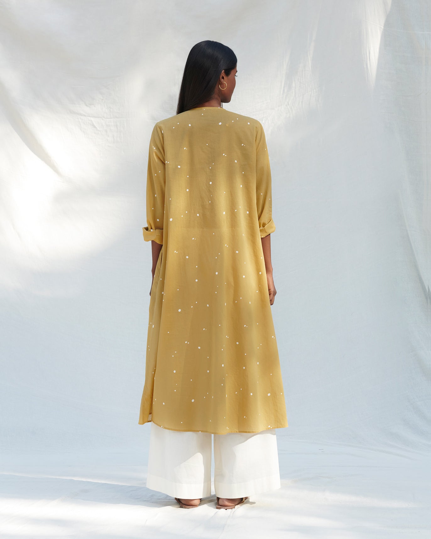 Summer Pleat Kurta - Ochre