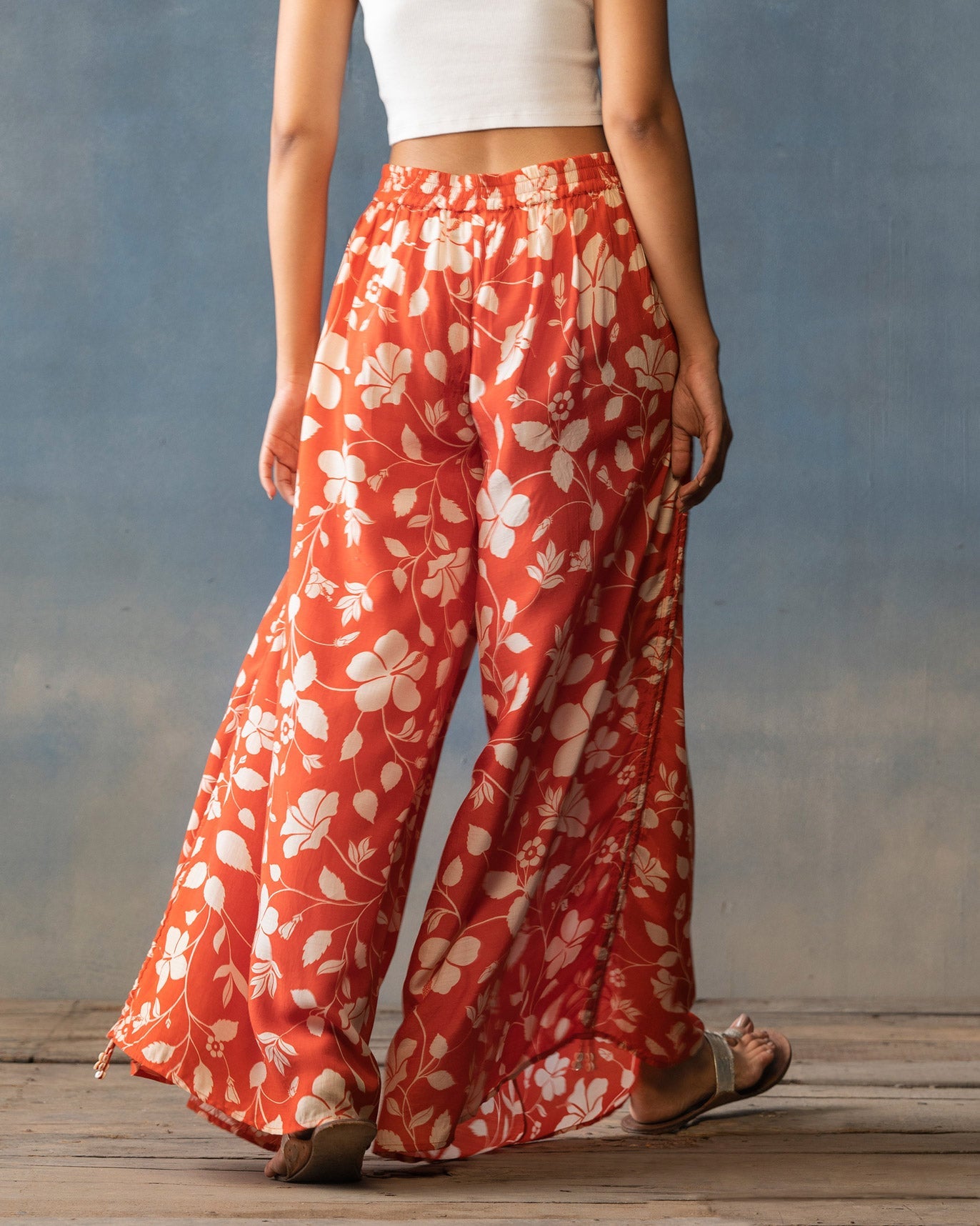 Drawstring Pants - Orange