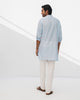 Panel Kurta - Blue & Red Stripe