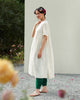 Smocked Side Kurta- White