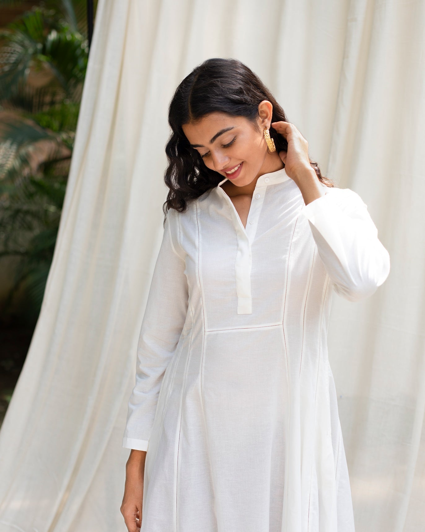 Yoke Kurta - Ivory