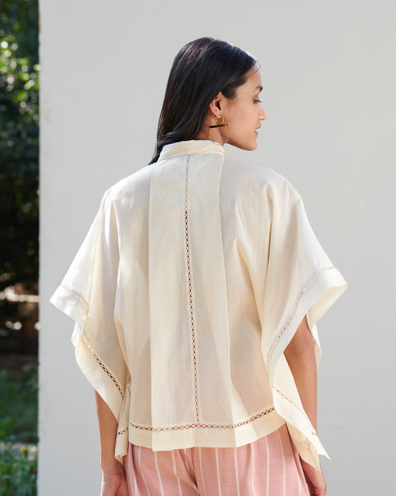 Boxy Kaftan Top - Ivory