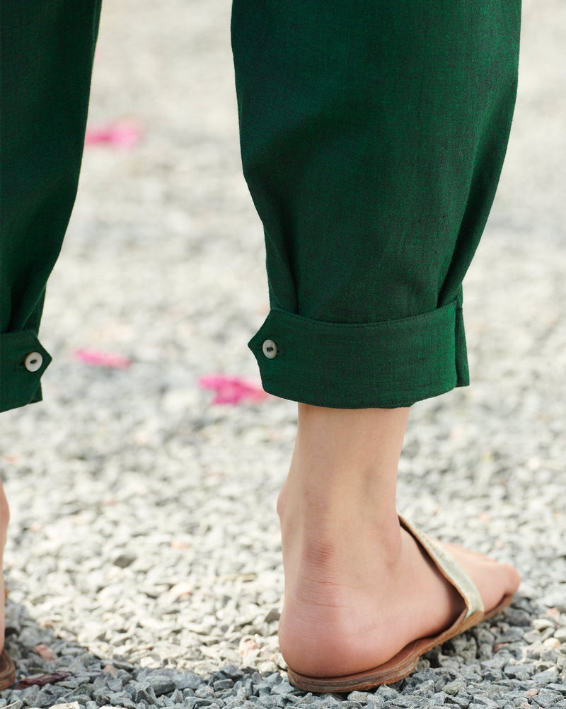 Tab Trousers - Green