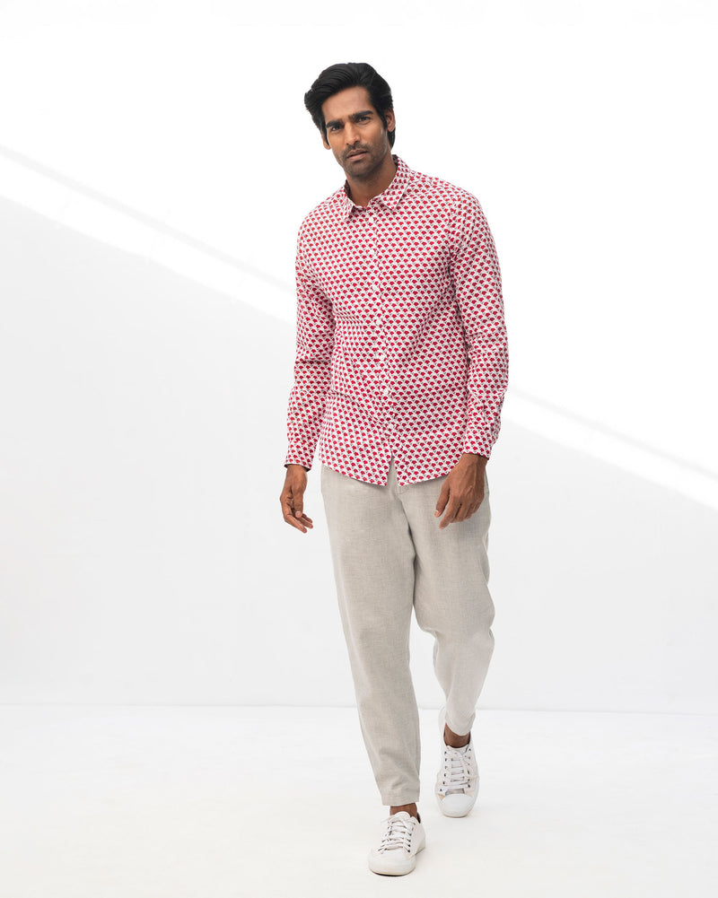 Collared Kochi Shirt - Red