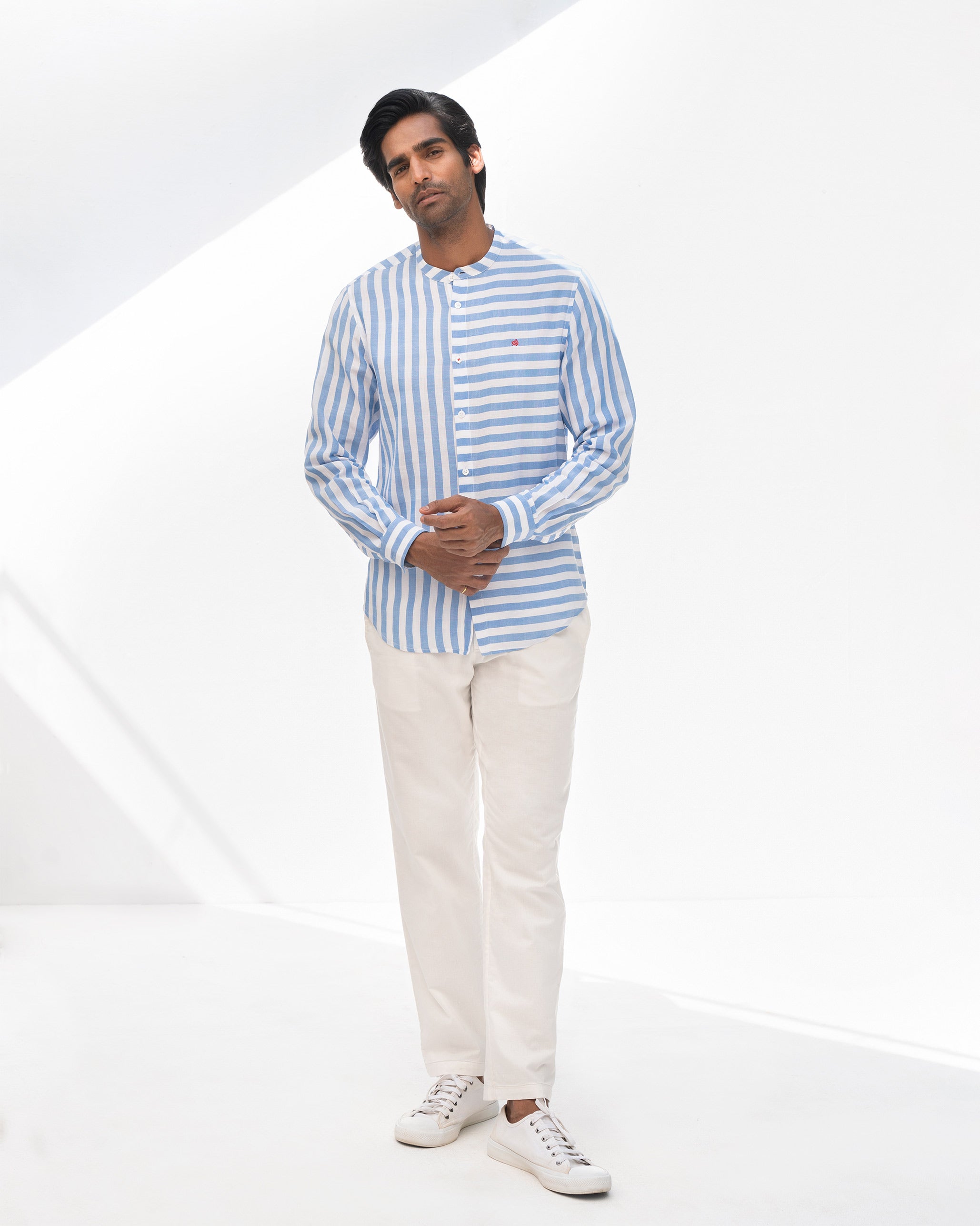 Nawab Shirt - Blue Stripe