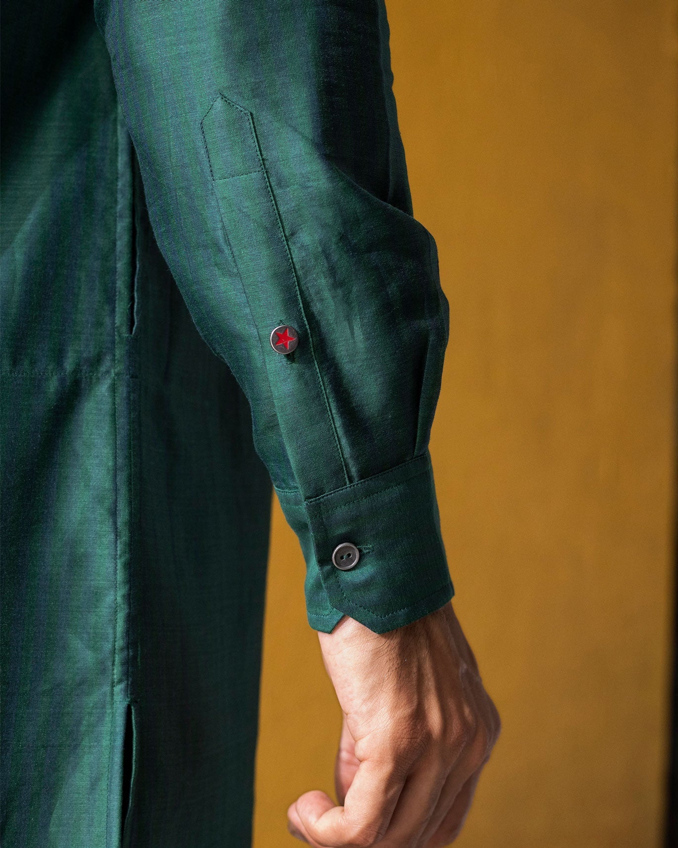 Chandni Chowk Kurta - Blue & Green Stripes