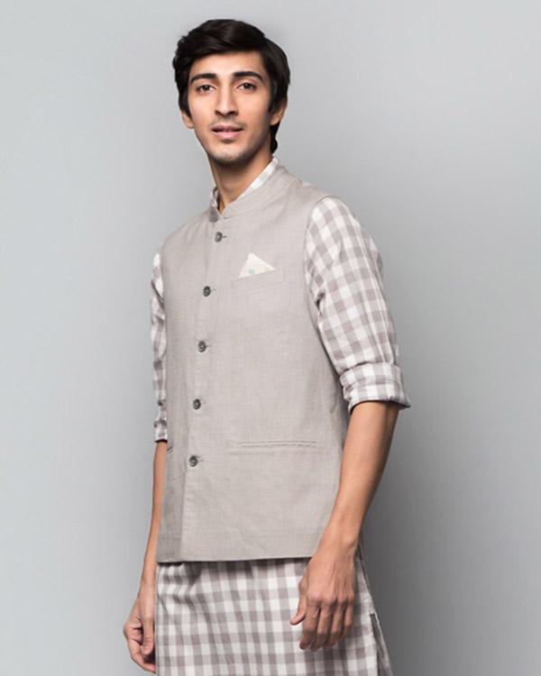 Nehru Jacket - Ash Grey